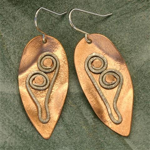 Fiddlehead earrings