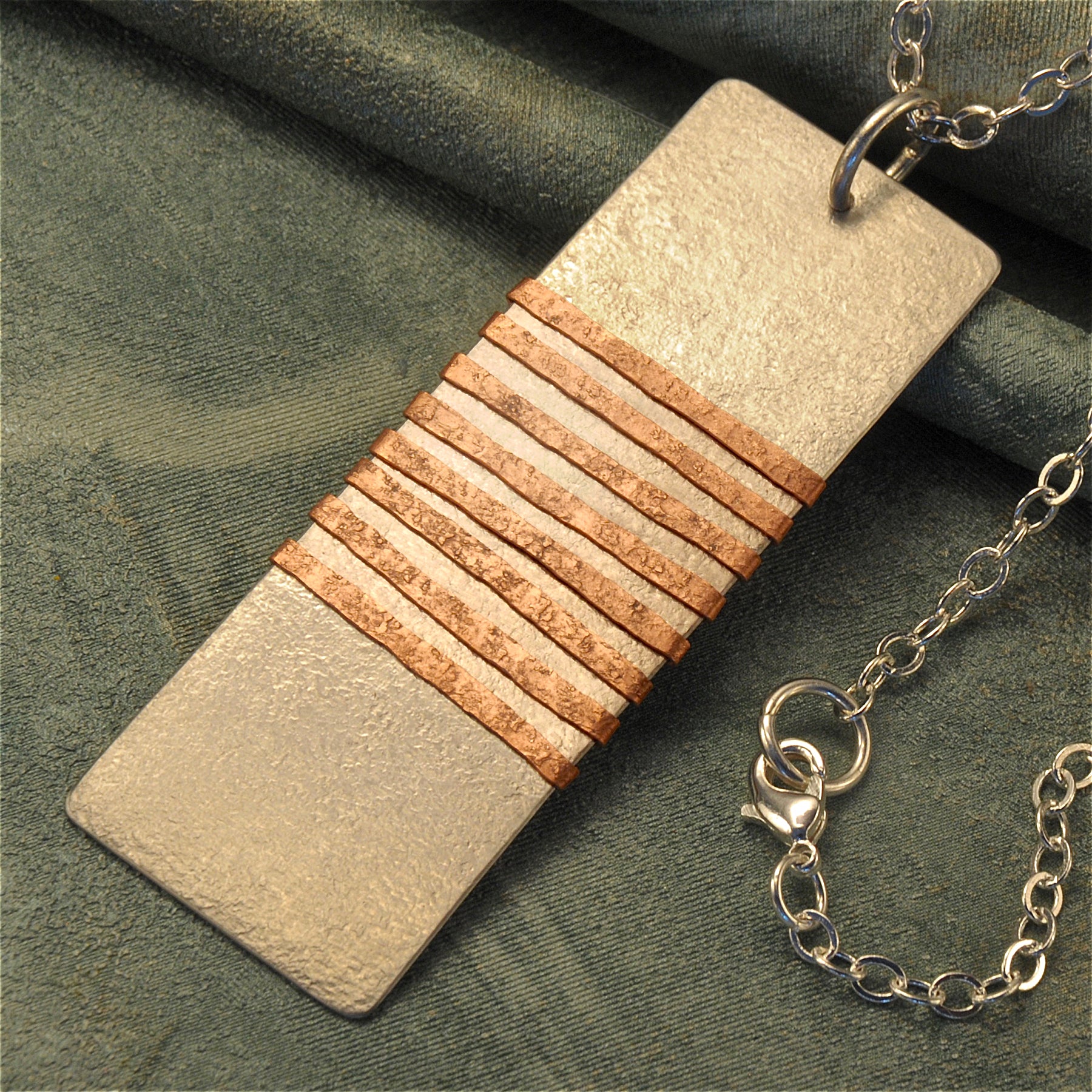 Rectangular stainless steel necklace